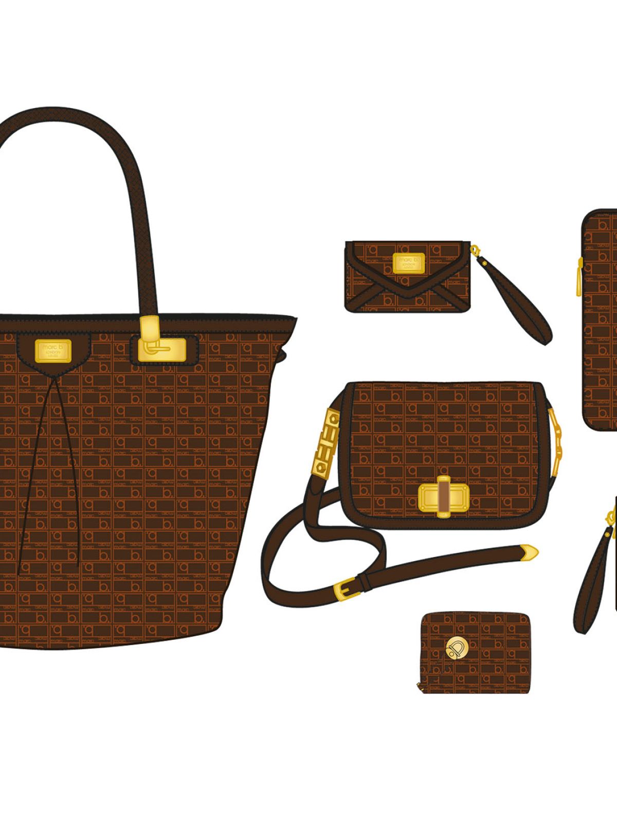 marc b. bag designs, monogram cads