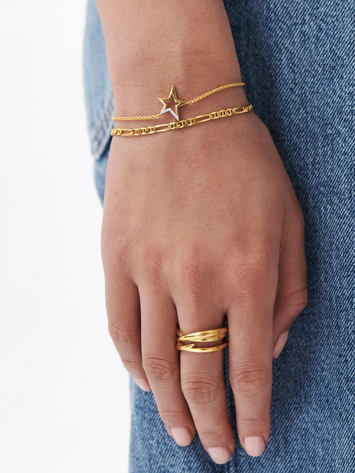 Missoma jewellery design, pave star bracelet
