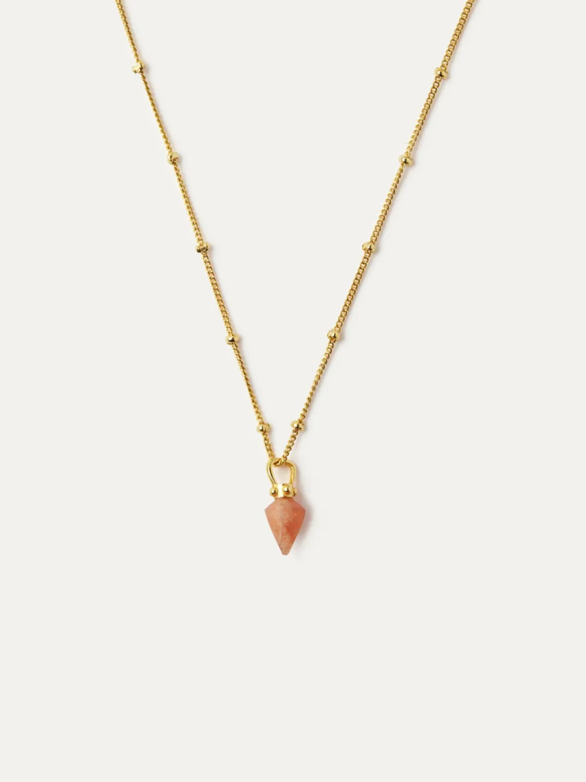 Ottoman Hands jewellery design, Fire Element Sunstone Bobble Chain Necklace