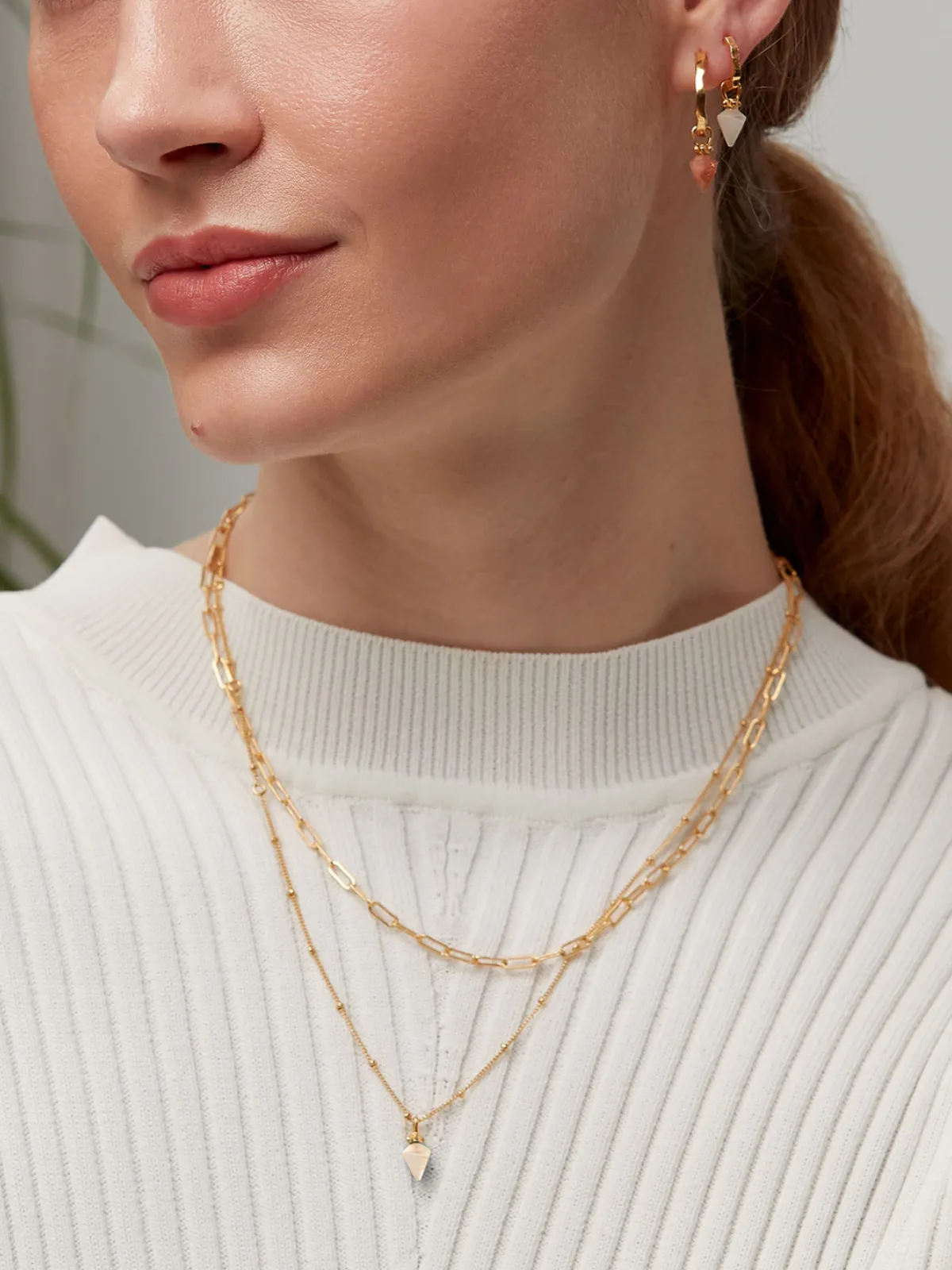Ottoman Hands jewellery design, moonstone necklace