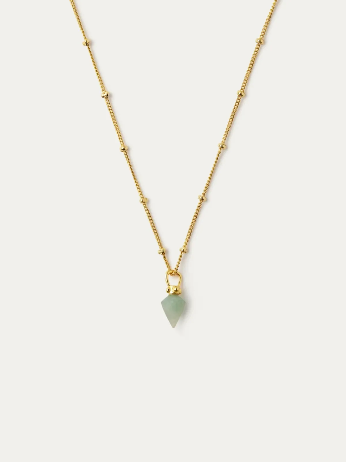 Ottoman Hands jewellery design, Earth Element Emerald Quartz Bobble Chain Necklace